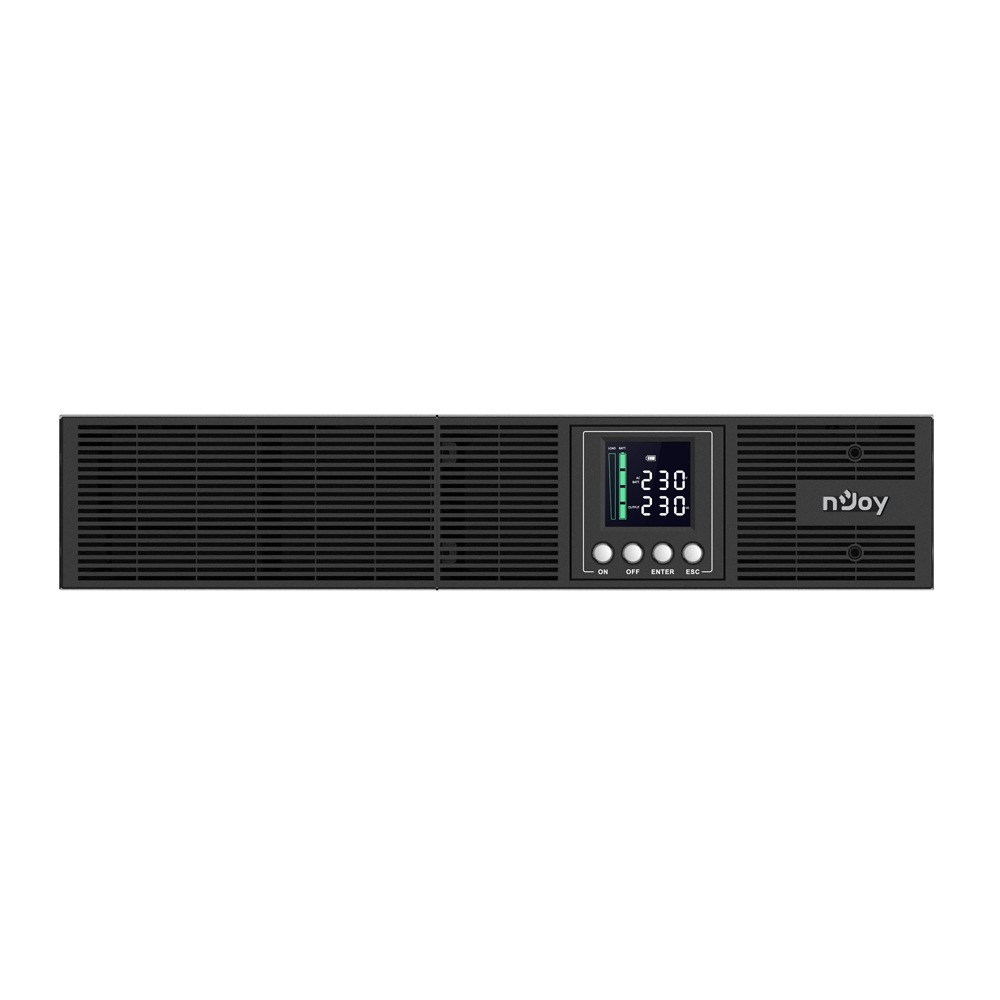 UPS NJOY, "Aster 3000", Online cu sinusoida pura, rack, 3000VA/2700W, AVR, IEC x 8, 6 x baterie GP09122L, display LCD, back-up 11 - 20 min., "UPCMCOP930HASCG01B" (timbru verde 11 lei)