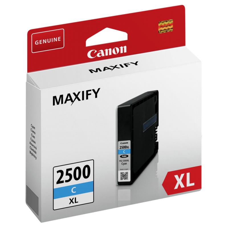 Cartus Cerneala Original Canon Cyan, PGI-2500XLC, pentru Maxify IB4050|IB4150|MB5050|MB5150|MB5350|MB5450, , (timbru verde 0.15 lei), "BS9265B001AA"