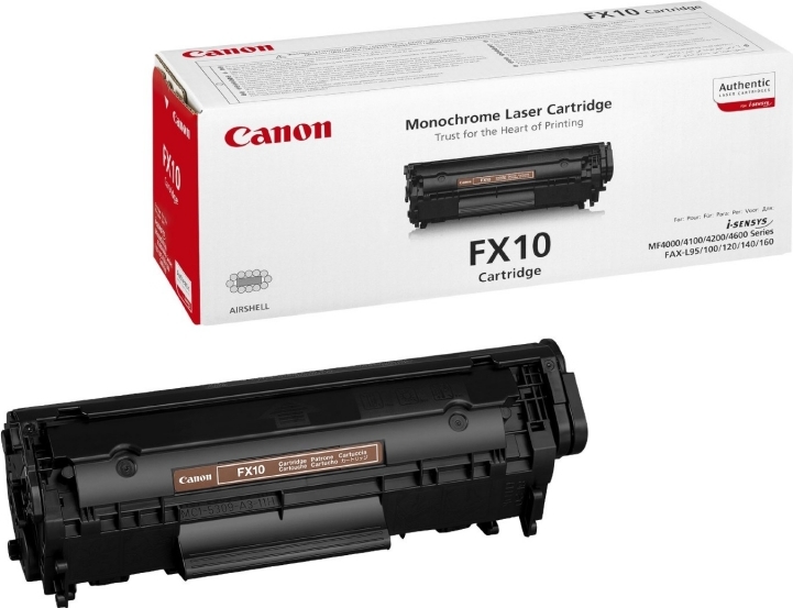 Toner Original Canon Black, FX-10, pentru L100|L120|L140|L160|MF-4010|MF-4120|MF-4140|MF-4150|MF-4270|MF-4320|MF-4330|MF-4340|MF-4350|MF-4370|MF-4380|MF-4660|MF-4690|PC-D440|PC-D450, 2K,"CH0263B002AA"