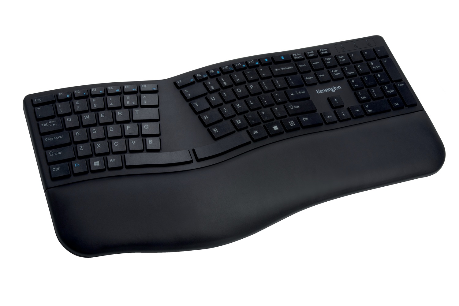 TASTATURA Kensington, "Profit Ergo", wireless, Bluetooth | 2.4GHz, 108 taste, palmrest, negru, "K75401UK" (timbru verde 0.8 lei)