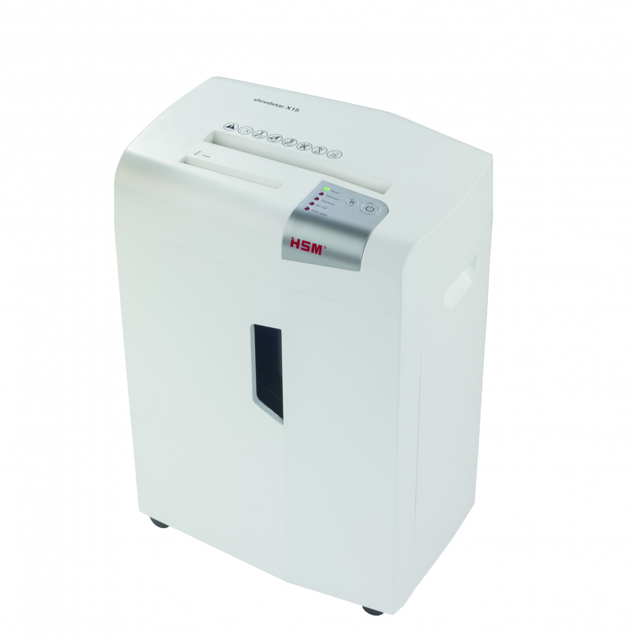 Distrugator documente manual HSM ShredStar X15, 15 coli, cross cut (4 x 37mm), securitate 4 "H-1030121" (timbru verde 11 lei)