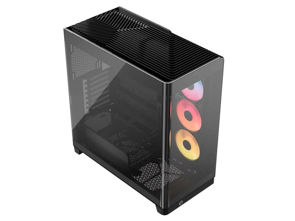 Carcasa Corsair Frame 4500X LX-R RGB, Mid Tower, cu 3 ventilatoare incluse 120mm LX-R RGB, Negru "CC-9011316-WW" (timbru verde 0.32 lei)