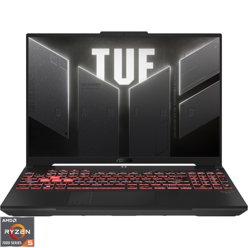 ASUS TUF Gaming A16 AMD Rembrandt-R R5HS 16inch FHD+ 16GB 512GB PCIe 3.0 NVMe M.2 SSD AMD Radeon Graphics NoOS 2Y PUR Mecha Gray "FA607NU-RL056" ((timbru verde 3.5 lei)