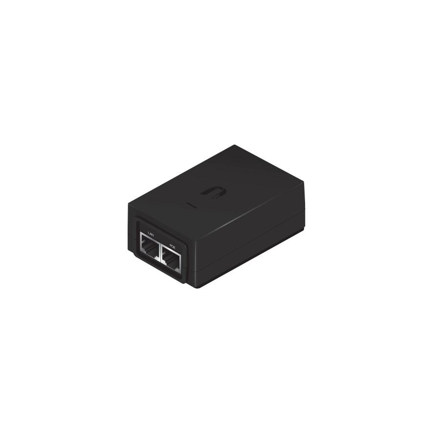 INJECTOR PoE UBIQUITI, port 10/100 x 2, unmanaged, nerackabil, carcasa metalica, "POE-48-24W" (timbru verde 2 lei)