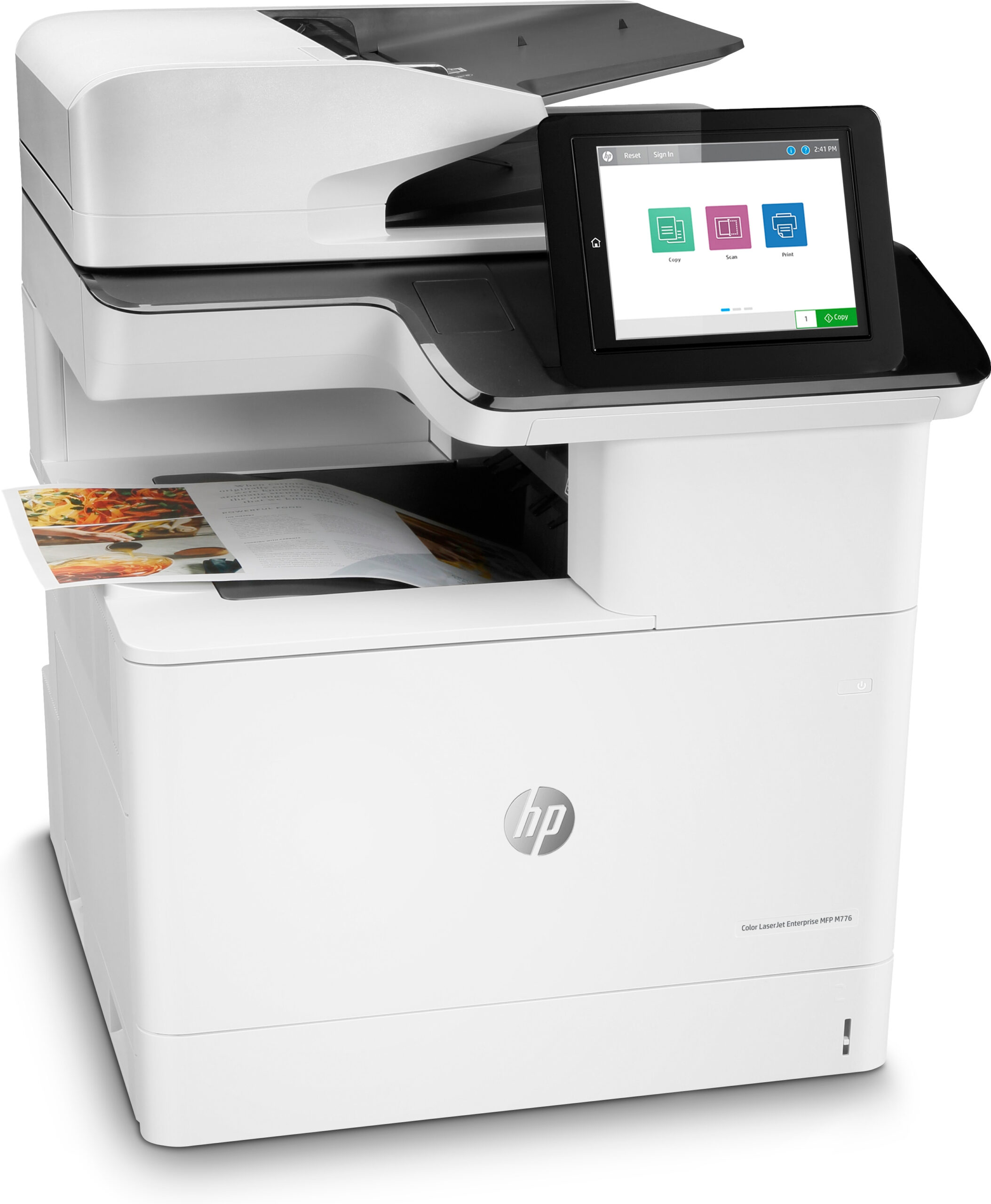 Multifunctional Laser Color HP, ENTERPRISE M776DN, A4, Functii: Impr.|Scan.|Cop.|Fax, Vit.Print. 46ppm, Conectivitate:USB|WIFI|RET, Duplex:Da, ADF:DADF(incl.TV 40lei) "T3U55A" - imagine 3