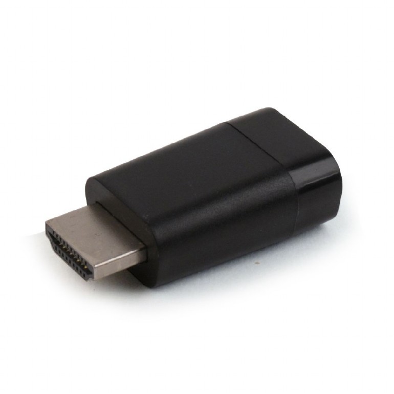 ADAPTOR video GEMBIRD, HDMI (T) la VGA (M), rezolutie maxima 1920 x 1080 la 60Hz, blister packages, black, "AB-HDMI-VGA-001" (timbru verde 0.08 lei)
