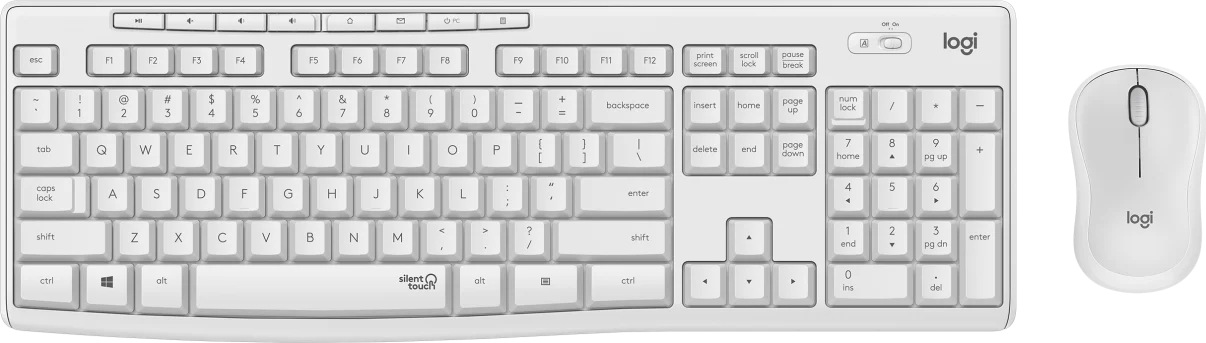 Kit TASTATURA si Mouse LOGITECH, "MK295", wireless, taste format standard (104-108 taste), mouse alb, 3/1 butoane, 104, "920-009824" (timbru verde 0.8 lei)