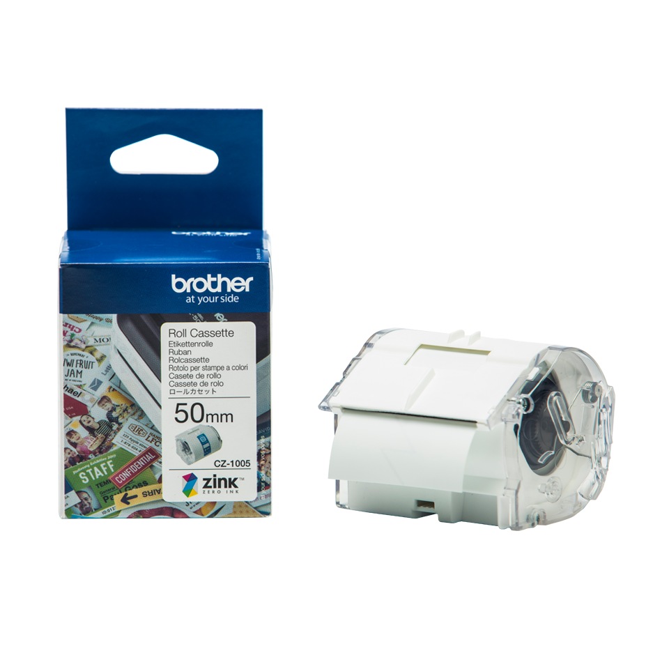 Banda Continua Hartie Original Brother Color, CZ1005, pentru VC-500W, 50mm x 5m, incl.TV 0 RON, "CZ1005"