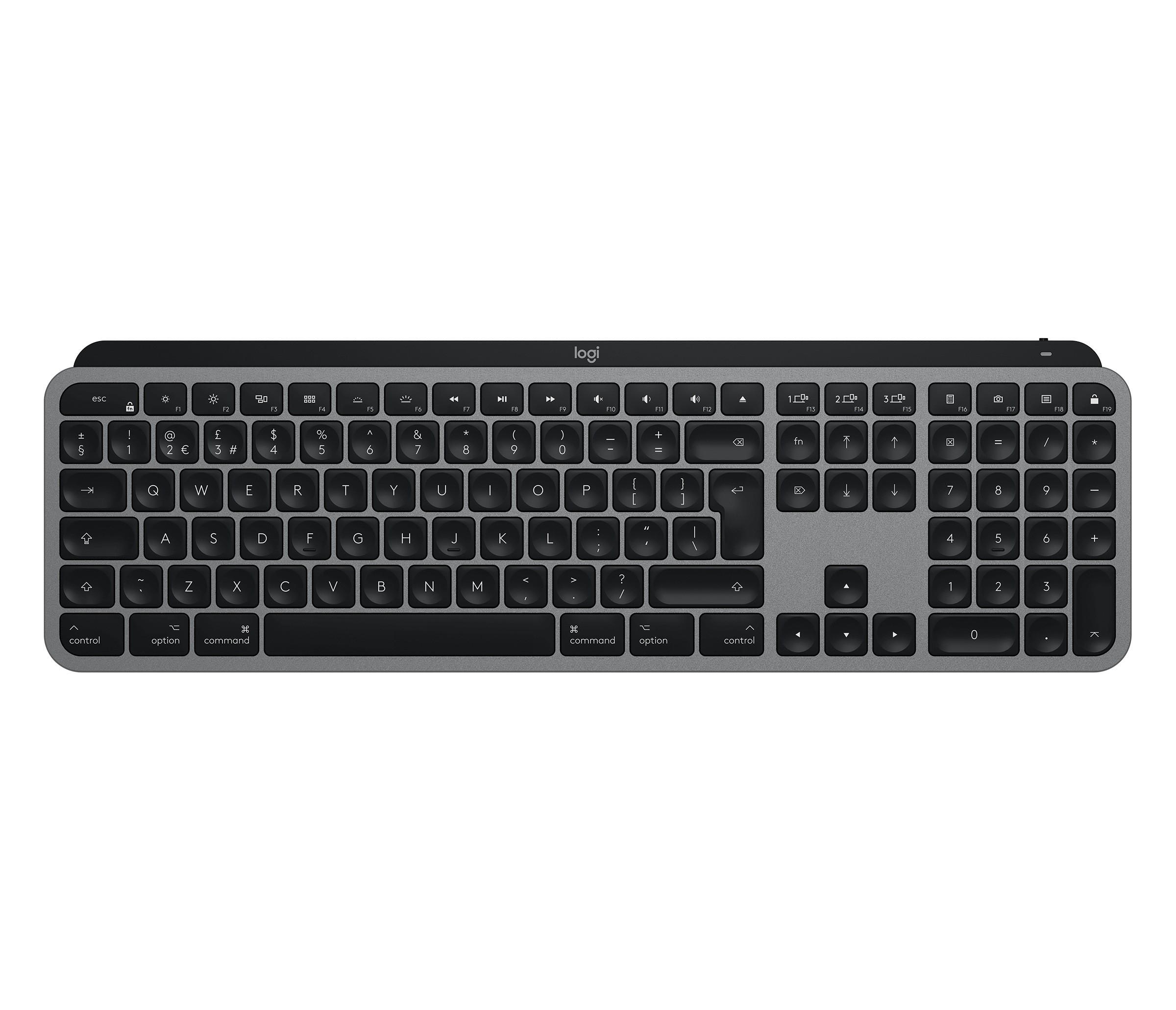 TASTATURA LOGITECH, "MX Keys for Mac ", wireless | cu fir, 104 taste format standard (104-108 taste), USB, negru, "920-009558" (timbru verde 0.8 lei)