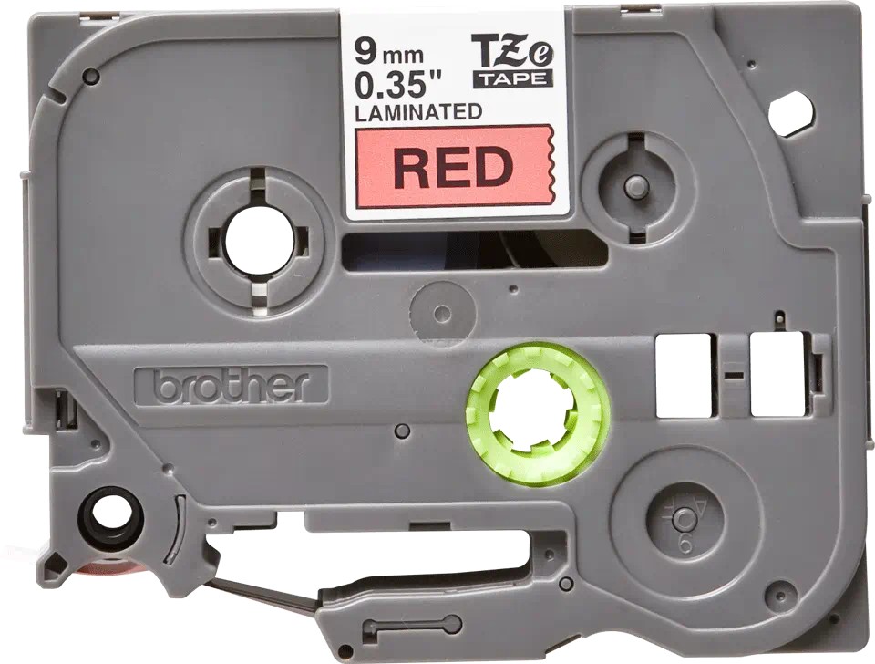 Banda laminata Original Brother Black on Red, TZE421, pentru E105|E110|H100|H101|H105|H110|H111|P300|128|200|1000|1010|1090|1100|1120|1130|1160|1170|1180|1190|1200|1230|1280|1290|6100|7100|ST1150, 9mm, incl.TV 0 RON, "TZE421"