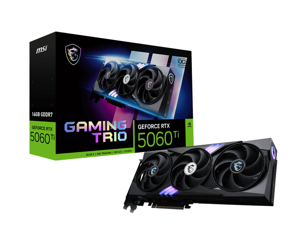 MSI GeForce RTX 5060 Ti 16G GAMING TRIO OC, GDDR7, 128 bit, Alb "GeForce RTX 5060 Ti 16G GAMING TRIO OC"