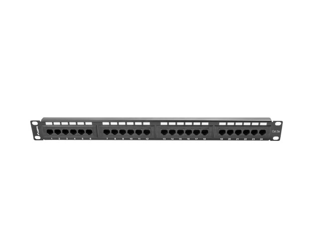 Patch panel 24 porturi 1U Cat.5e UTP ng "PPU5-1024-B" (timbru verde 0.08 lei)