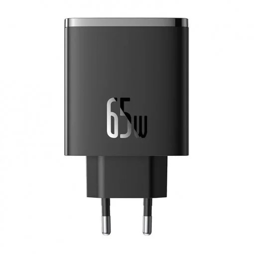 INCARCATOR RETEA Baseus Cube Pro, Quick Charge 65W, 2 x USB Type-C Output 5V/3A, 1 x USB, negru "P10152301113-00" (timbru verde 0.18 lei) - 6932172641474