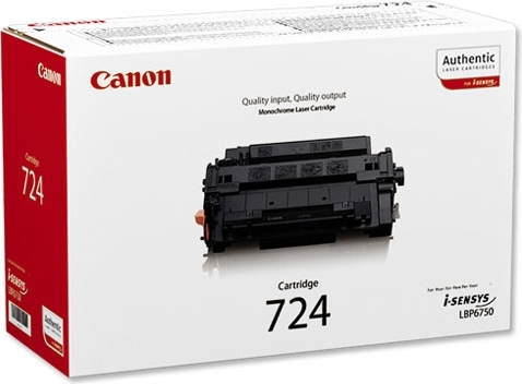 Toner Original Canon Black, CRG-724, pentru LBP-6750|LBP-6780|MF-512|MF-515, 6K, (timbru verde 1.2 lei) , "CR3481B002AA"