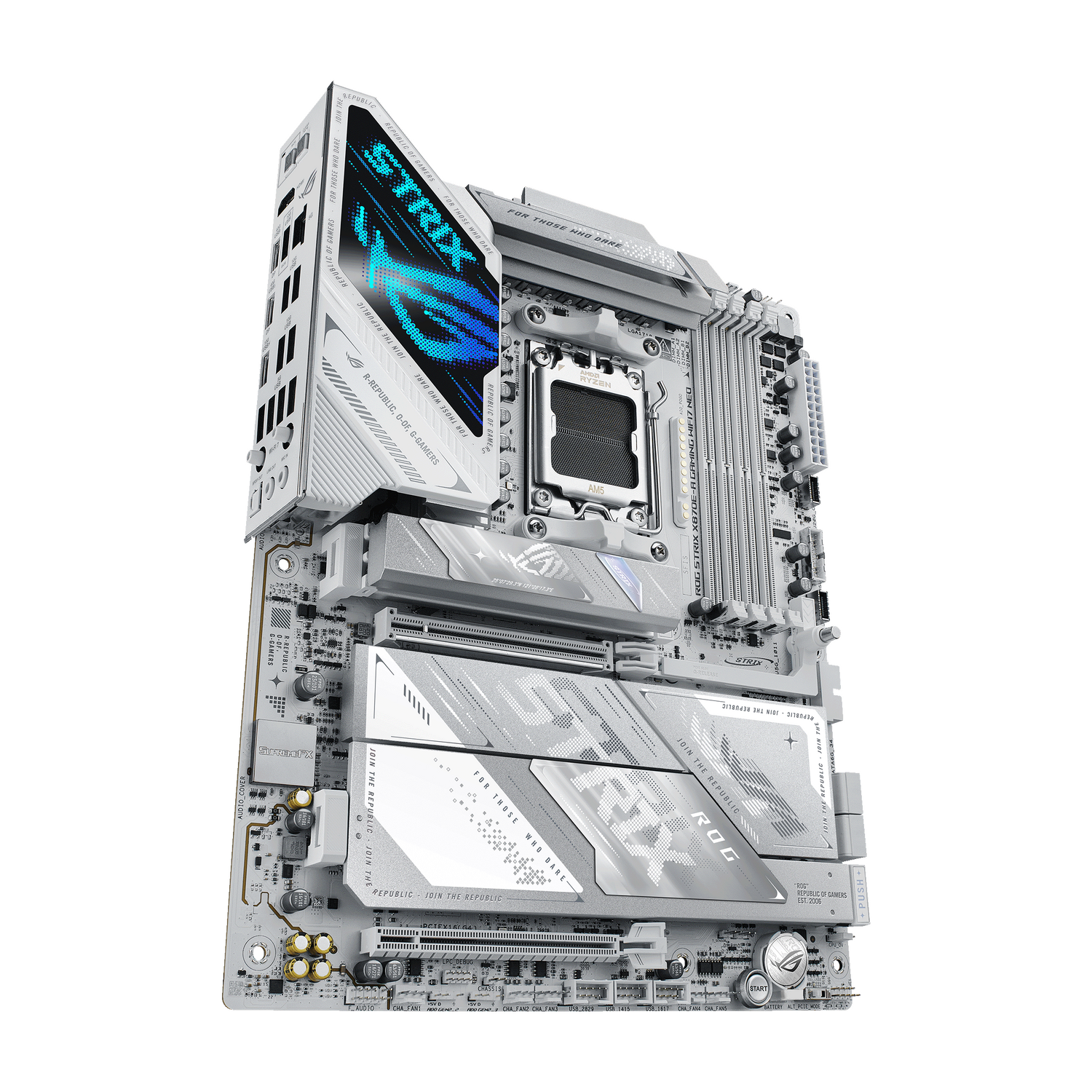 Placa de baza Asus ROG STRIX X870E-A GAMING WIFI7 NEO, AM5, DDR5, ATX, Alb, 90MB1P30-M0EAY0 "ROG STRIX X870E-A GAMING NEO" - imagine 3