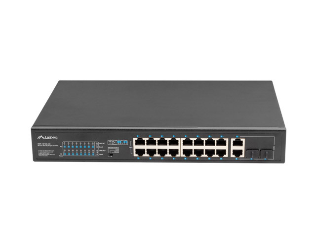 Switch Lanberg Gigabit Ethernet, 250W "RSFE-16P-2C-250" (timbru verde 2 lei)
