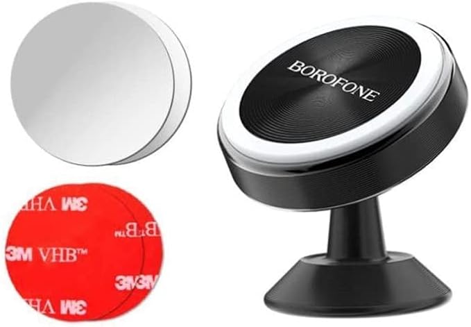 SUPORT AUTO Borofone "BH5" pt. SmartPhone, magnetic, fixare bord prin lipire, negru "6957531095255"