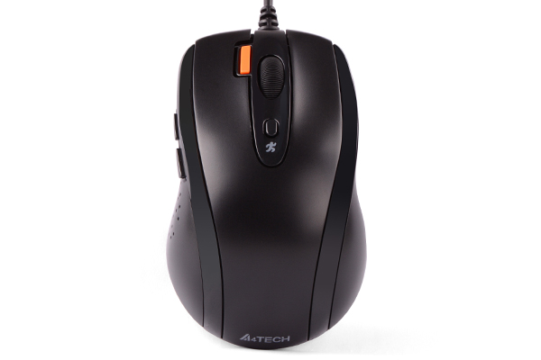 MOUSE A4tech, PC sau NB, cu fir, USB, optic, 1600 dpi, butoane/scroll 7/1, buton selectare viteza, negru, "N-70FX-BK" (timbru verde 0.18 lei)