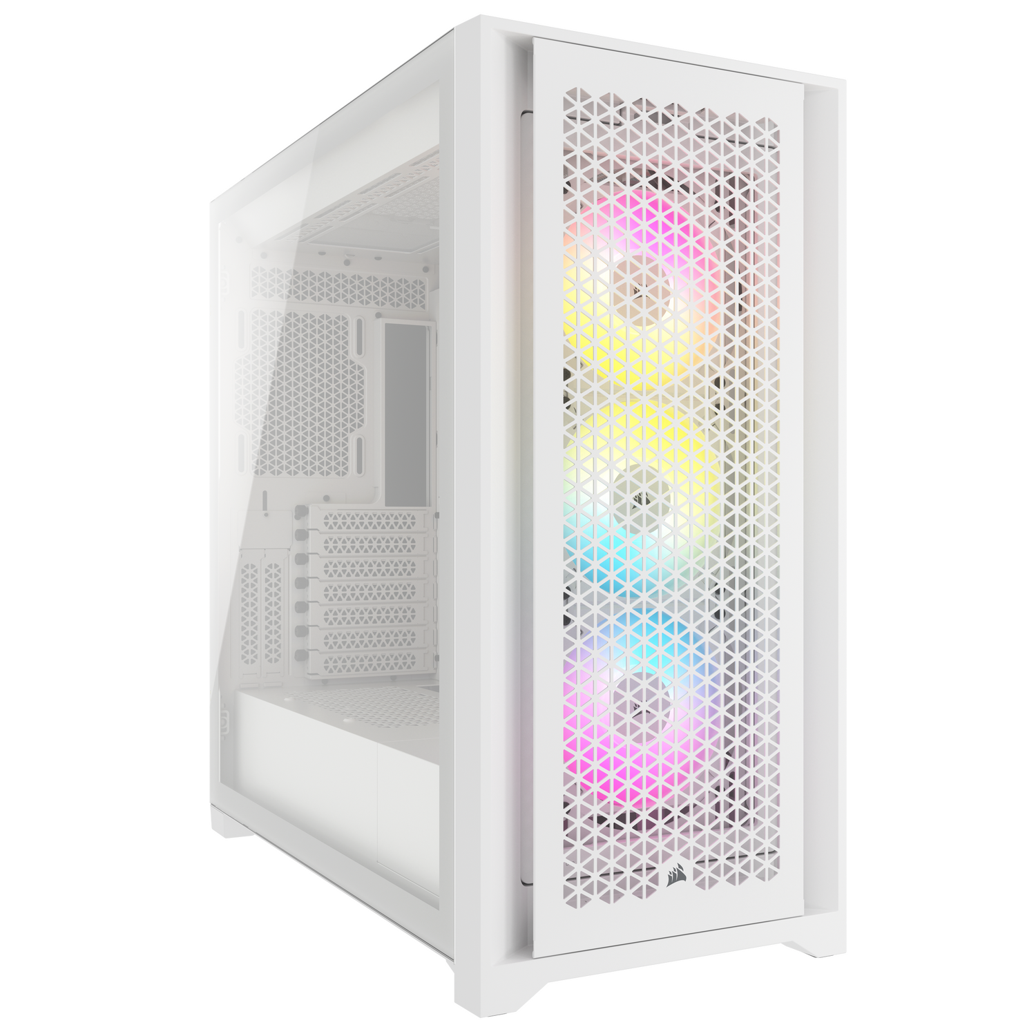 CARCASA Corsair iCUE 5000D RGB AIRFLOW Mid-Tower Case, True White - 3x AF120 RGB ELITE - White Fans - iCUE Lighting Node PRO Controller - High-airflow Design "CC-9011243-WW" (timbru verde 0.24 lei)