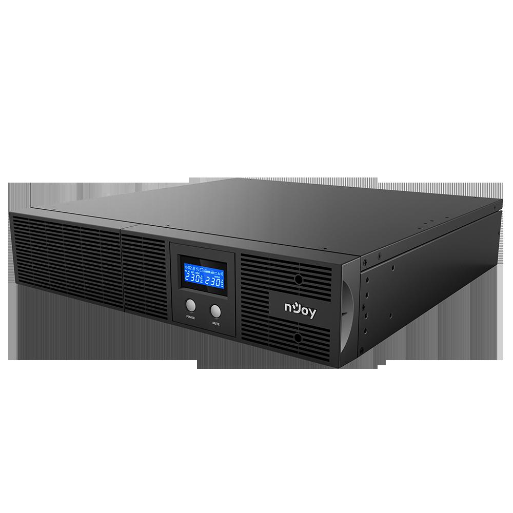UPS NJOY, "Argus 2200", Line Int. cu sinusoida pura cu management, rack, 2200VA/1320W, AVR, IEC x 4, 2 x baterie 12V/9Ah, display LCD, back-up 1 - 10 min., "PWUP-LI220AG-CG01B" (timbru verde 11 lei)