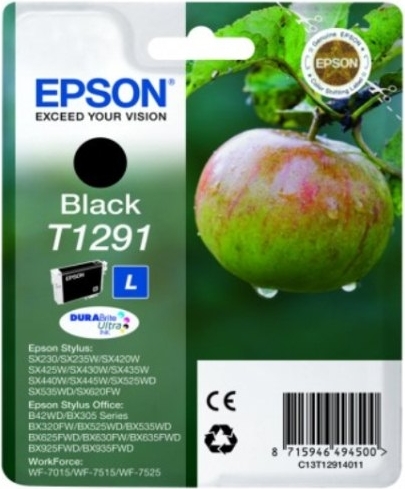 Cartus Cerneala Original Epson Black, T1291, pentru SX425W, , (timbru verde 0.15 lei), "C13T12914011"
