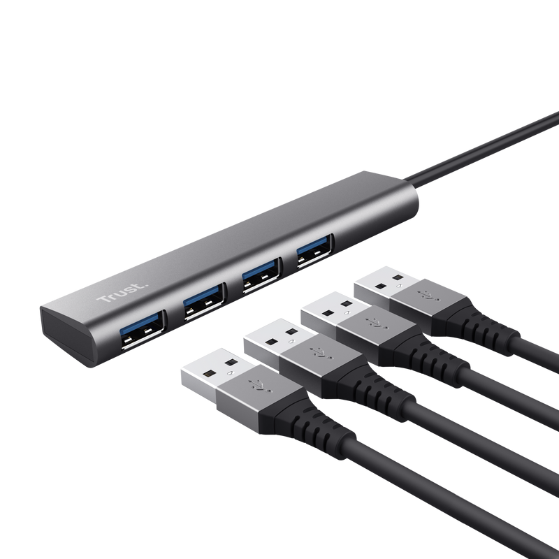 Hub Trust Halyx USB-C to 4 x USB-A 3.2 "TR-24948" (timbru verde 0.8 lei)