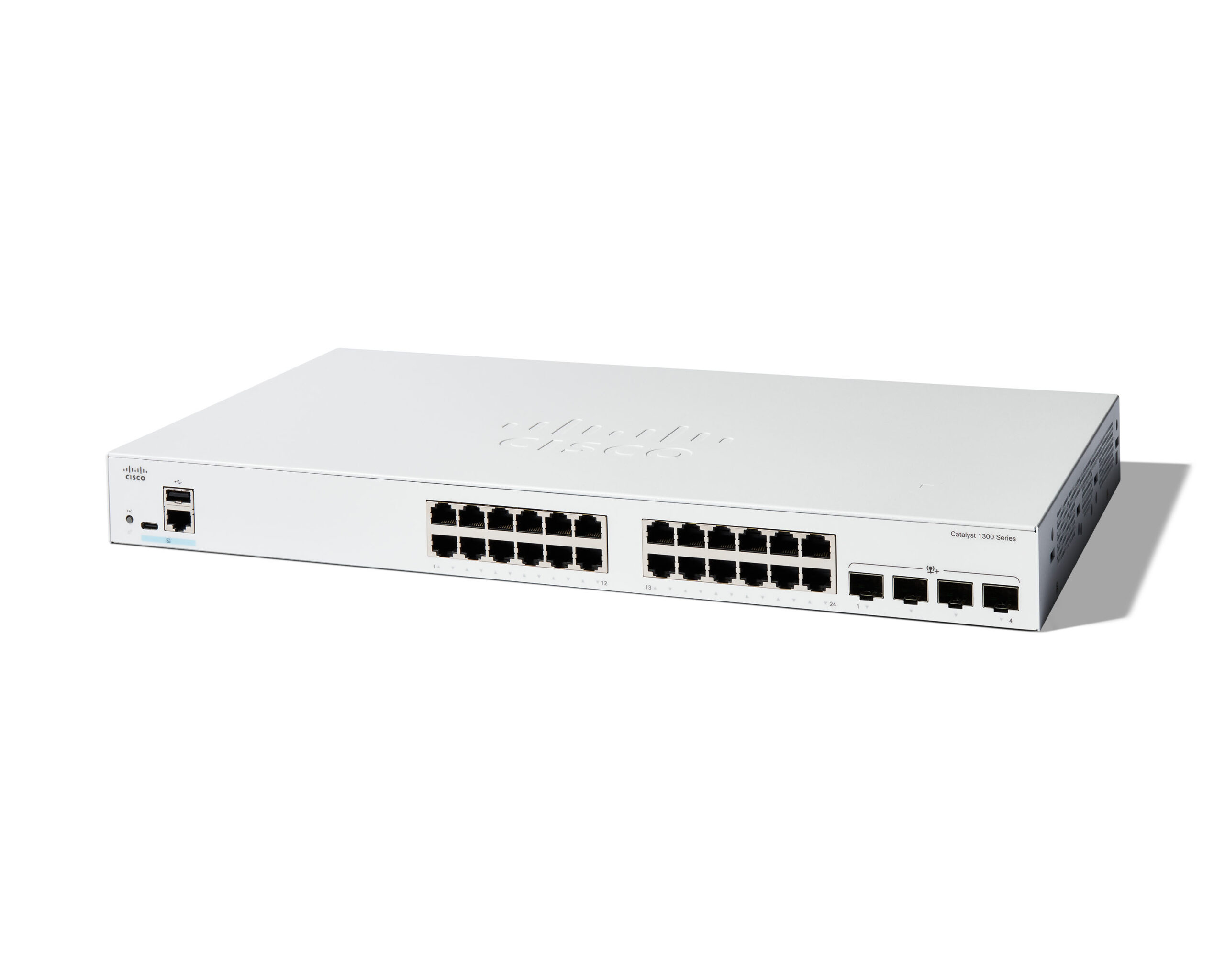 Catalyst 1300 24-port GE 4×10G/SFP+ "C1300-24T-4X" (timbru verde 2 lei)