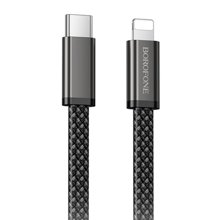 CABLU alimentare si date Borofone "BX124", Charging Data Cable pt. smartphone, USB Type-C la USB Type-C, 60W, 1m, negru "6941991127731" (timbru verde 0.18 lei)