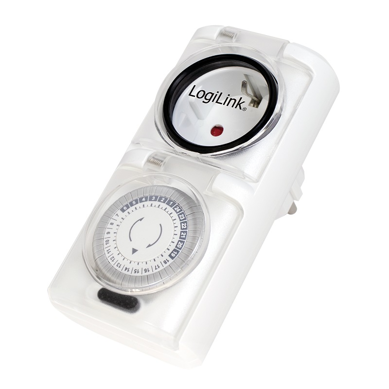 PRIZA inteligenta LOGILINK, Schuko x 1, conectare prin Schuko (T), 16 A, protectie copii, protectie stropire cu apa, alb, "ET0006A" (timbru verde 0.18 lei)