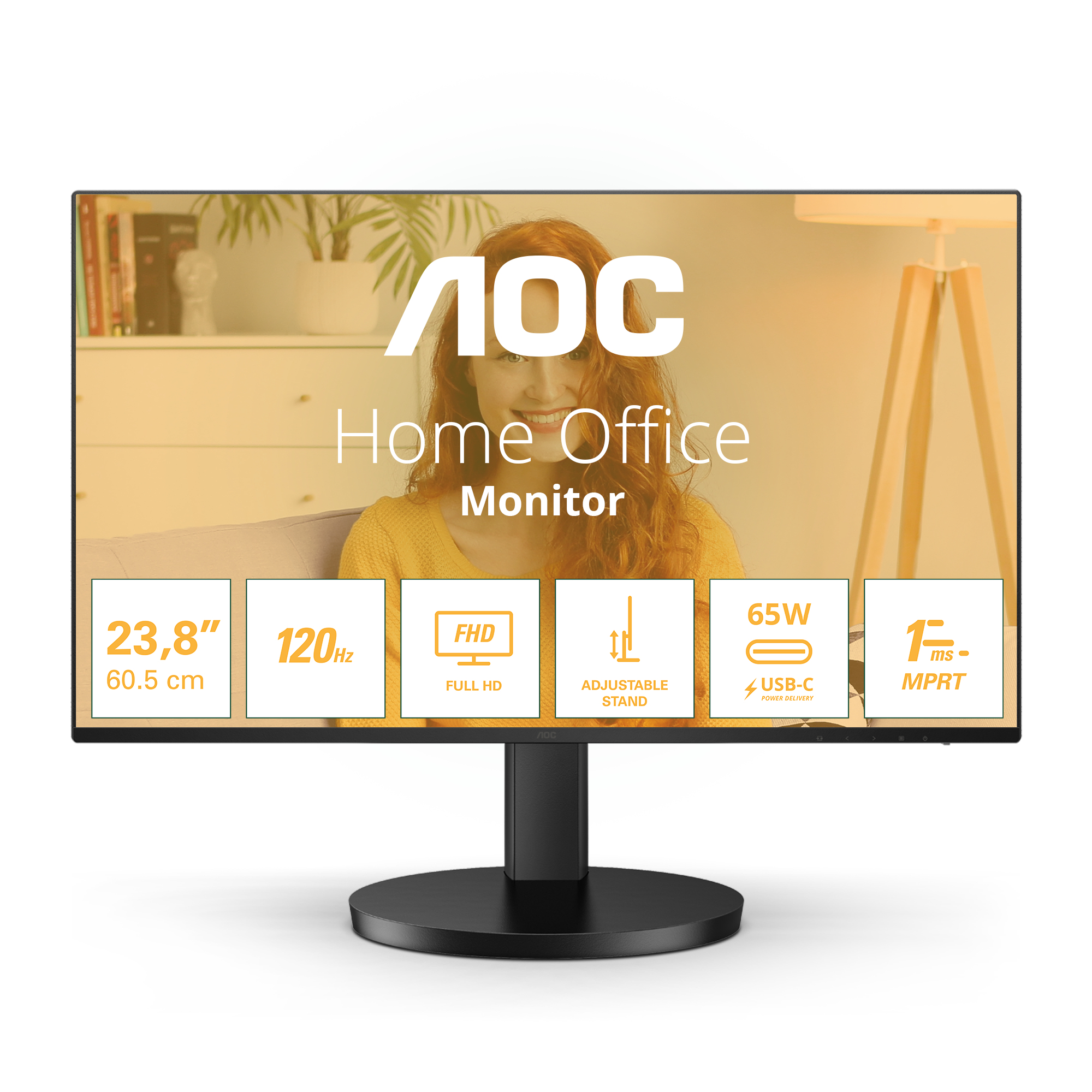 Monitor AOC 23.8" 24B3CF2 "24B3CF2" (timbru verde 7 lei)