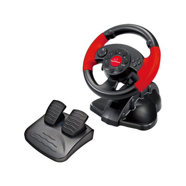 Volan cu pedale Esperanza High Octane EG103 PC/PSX/PS2/PS3 Usb Negru "EG103" (timbru verde 0.8 lei)