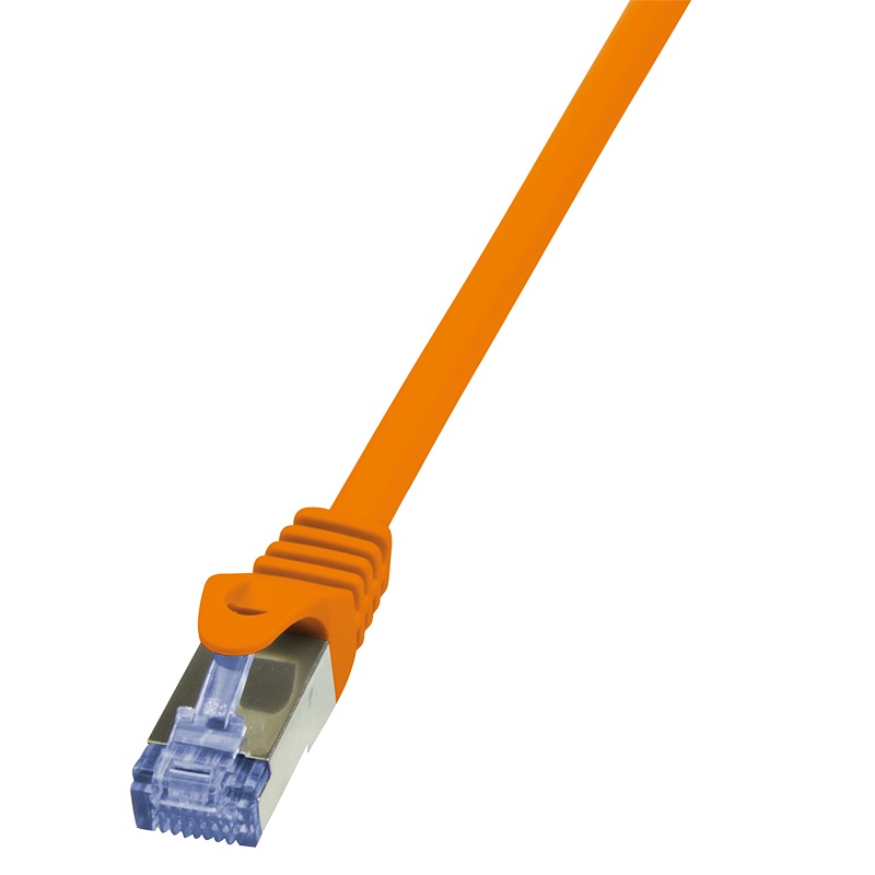 PATCH CORD S/FTP LOGILINK Cat6a, LSZH, cupru, 5 m, portocaliu, AWG26, dublu ecranat "CQ3078S" (timbru verde 0.18 lei)