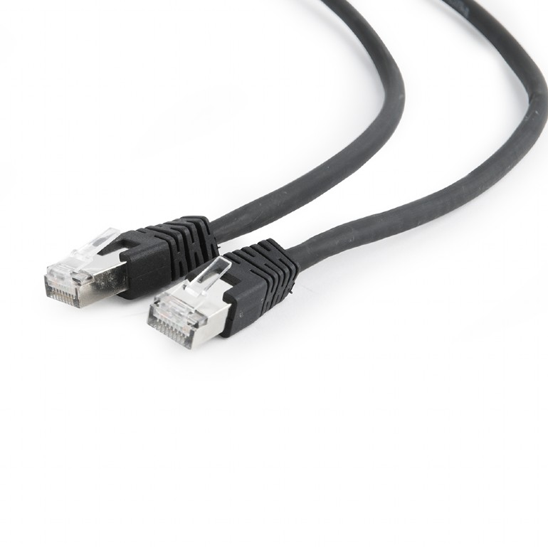 PATCH CORD S/FTP GEMBIRD Cat6a, LSZH, cupru, 2 m, negru, AWG27, dublu ecranat "PP6A-LSZHCU-BK-2M" (timbru verde 0.08 lei)