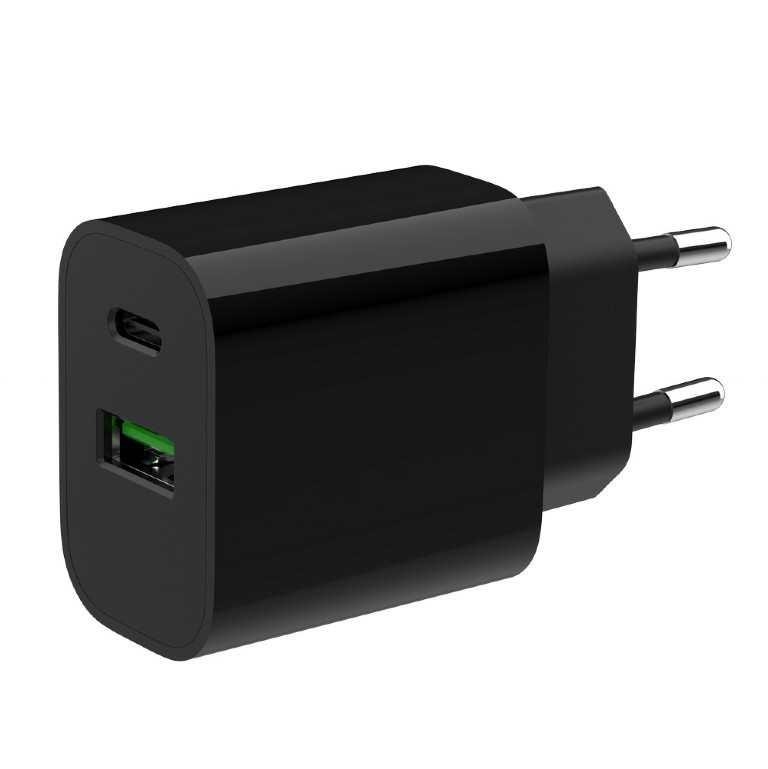 ALIMENTATOR retea 220V GEMBIRD, universal, 1 x USB-A QC3.0 + 1 x USB-C 3A , max. 20W PD, protectie: scurtcircuit, supraincarcare, supratensiune, supraincalzire, negru, "TA-UC-PDQC20-01-BK" (timbru verde 0.03 lei)