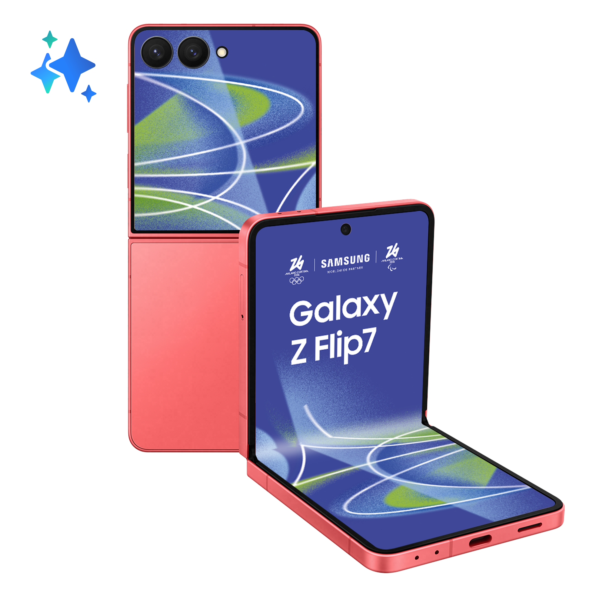 Smartphone Galaxy Z Flip7 256GB 12GB RAM 5G DS Coral Red "SM-F766BZRGEUE" (timbru verde 0.45 lei)