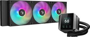 DeepCool "MYSTIQUE 360", skt. Intel si AMD, racire cu lichid, 3 x 120mm, 600 - 2400 RPM, iluminare RGB, afisaj digital, negru "R-LX750-BKADSNC-G-1" (timbru verde 2.00 lei)