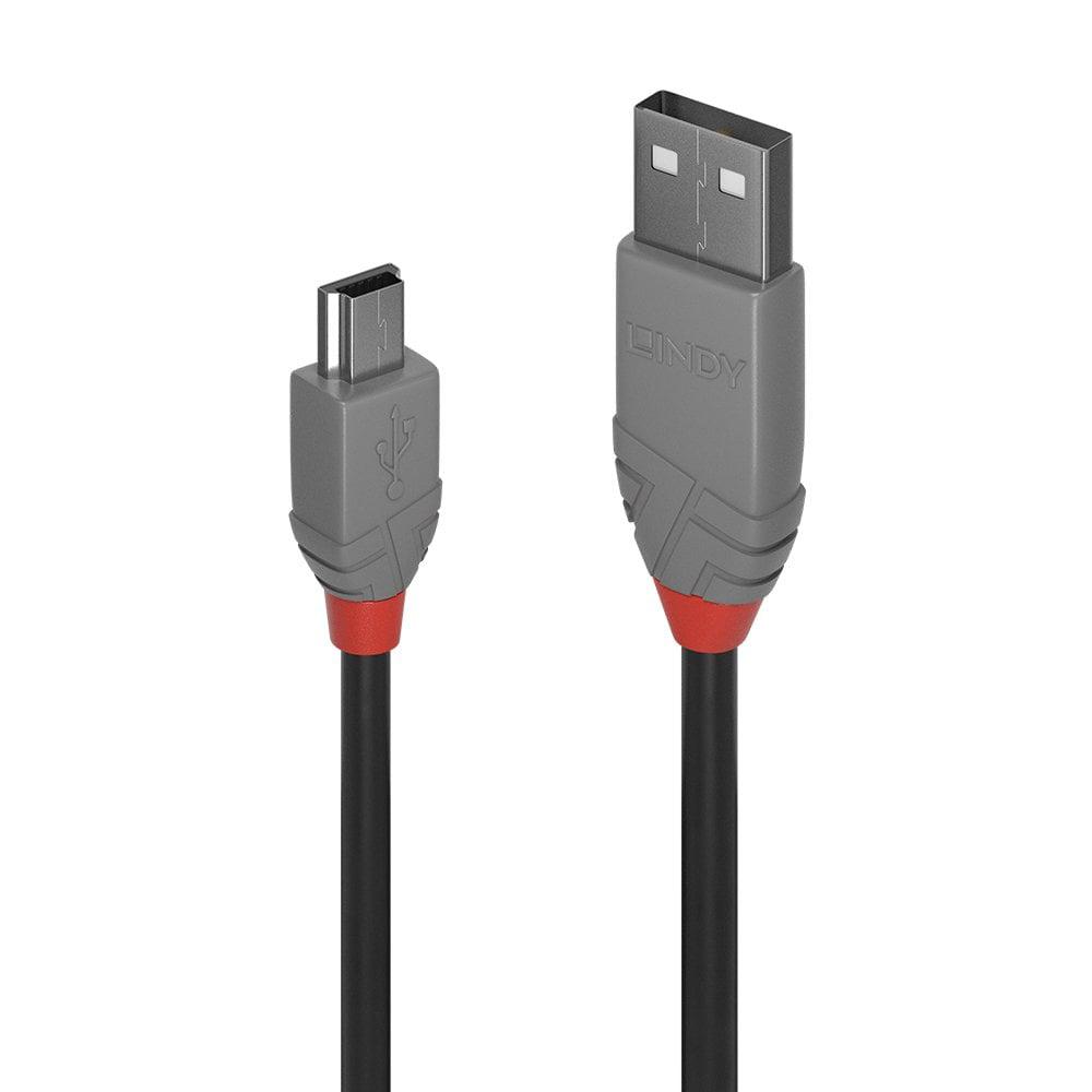 CABLU alimentare si date Lindy pt.smartphone Mini-USB (T) la USB 2.0 (T), 1 m, PVC, negru, "LY-36722" (timbru verde 0.08 lei)