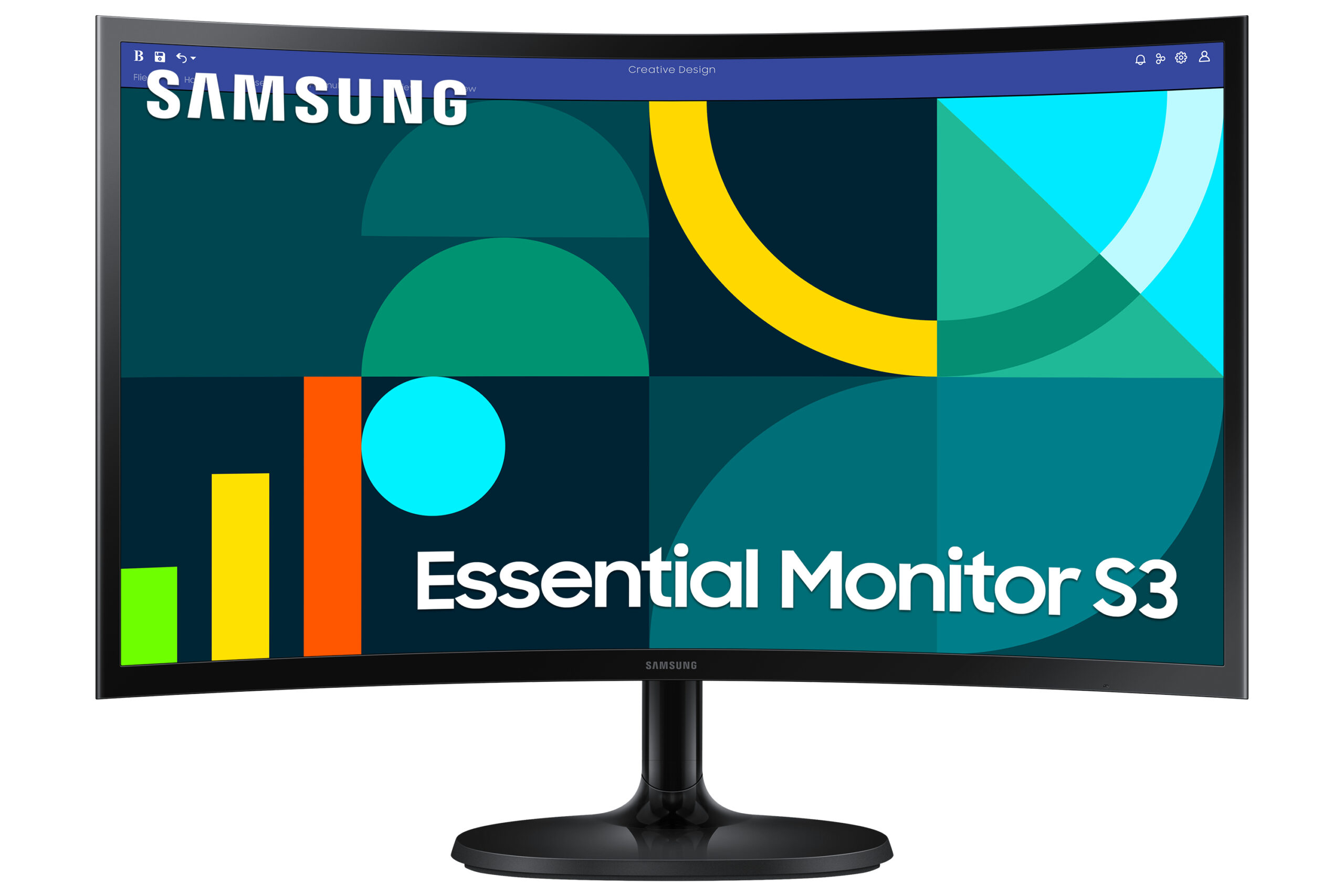 SAMSUNG Essential S3 S36GD 24inch Gaming Monitor Curved IPS FHD 1920x1080 100Hz HDMI D-sub "LS24D360GAUXEN" (timbru verde 7 lei)