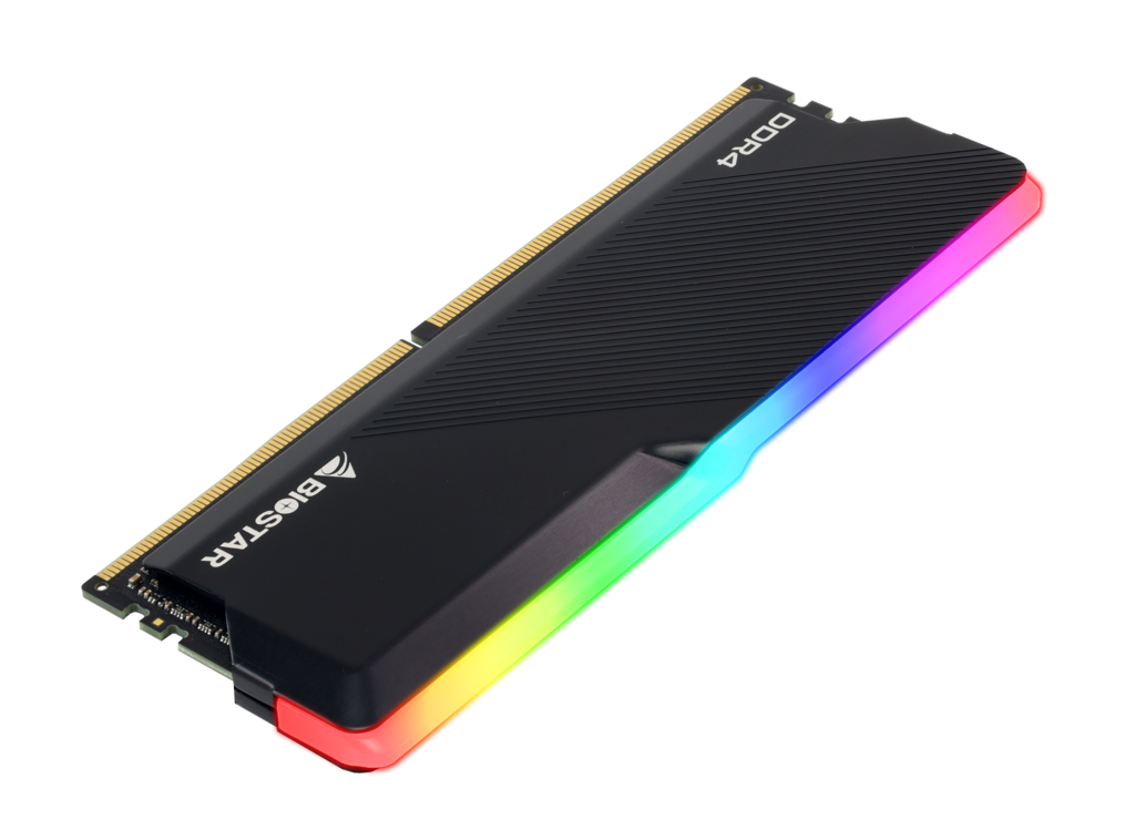 Memorie DDR Biostar "Hynix", 8GB, DDR4, 3200 MHz, 1 modul, radiator, RGB, 1.35V, CL18-22-22-42, "DMD32EU4R8"