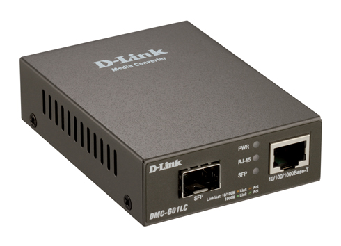 MEDIA CONVERTOR D-LINK RJ45 10/100/1000 Mbps la fibra, Fu60-Duplex "DMC-G01LC"( include timbru verde 0.5 Lei )