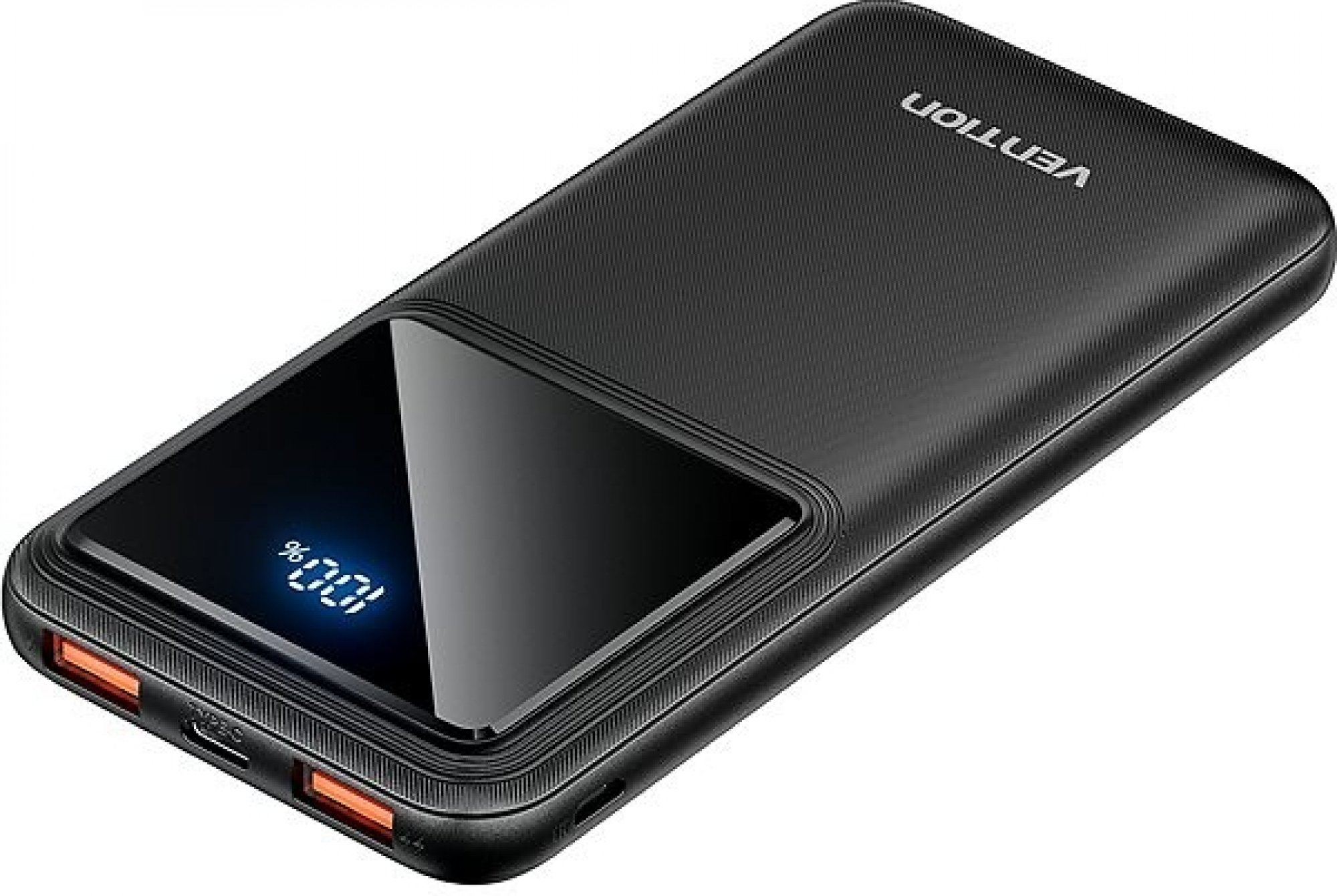 Power Bank Vention 10000mAh/37Wh, 22.5W , 2 x USB; 1 x USB Type-C, 1 x Micro USB, digital display pt. status baterie, max. 3A, negru, "FHKB0" (timbru verde 0.98 lei) - 6922794781559