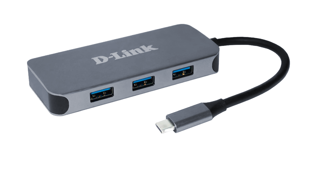 DOCKING Station D-Link, porturi 3 x SuperSpeed USB 3.0, 1 x USB-C with data sync & PD 60W, 1xHDMI 4k, 1xRJ-45 Gigabit, conectare prin USB-C, cablu 10 cm, metalic, arg "DUB-2335" (timbru verde 0.8 lei)