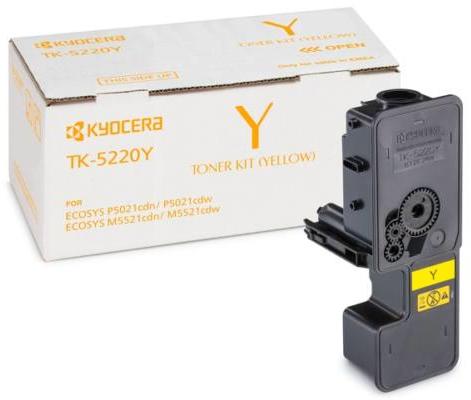 Toner Original KYOCERA Yellow, TK-5220Y, pentru ECOSYS M5521CDN|M5521CDW, 1.2K, (timbru verde 1.2 lei) , "TK-5220Y"