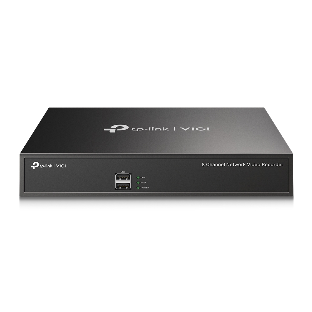 NVR TP-Link VIGI, 8 canale, capacitate max 10 TB, porturi HDMI | VGA | Retea RJ45 | 2 x USB 2.0, "VIGI NVR1008H" (timbru verde 2 lei)