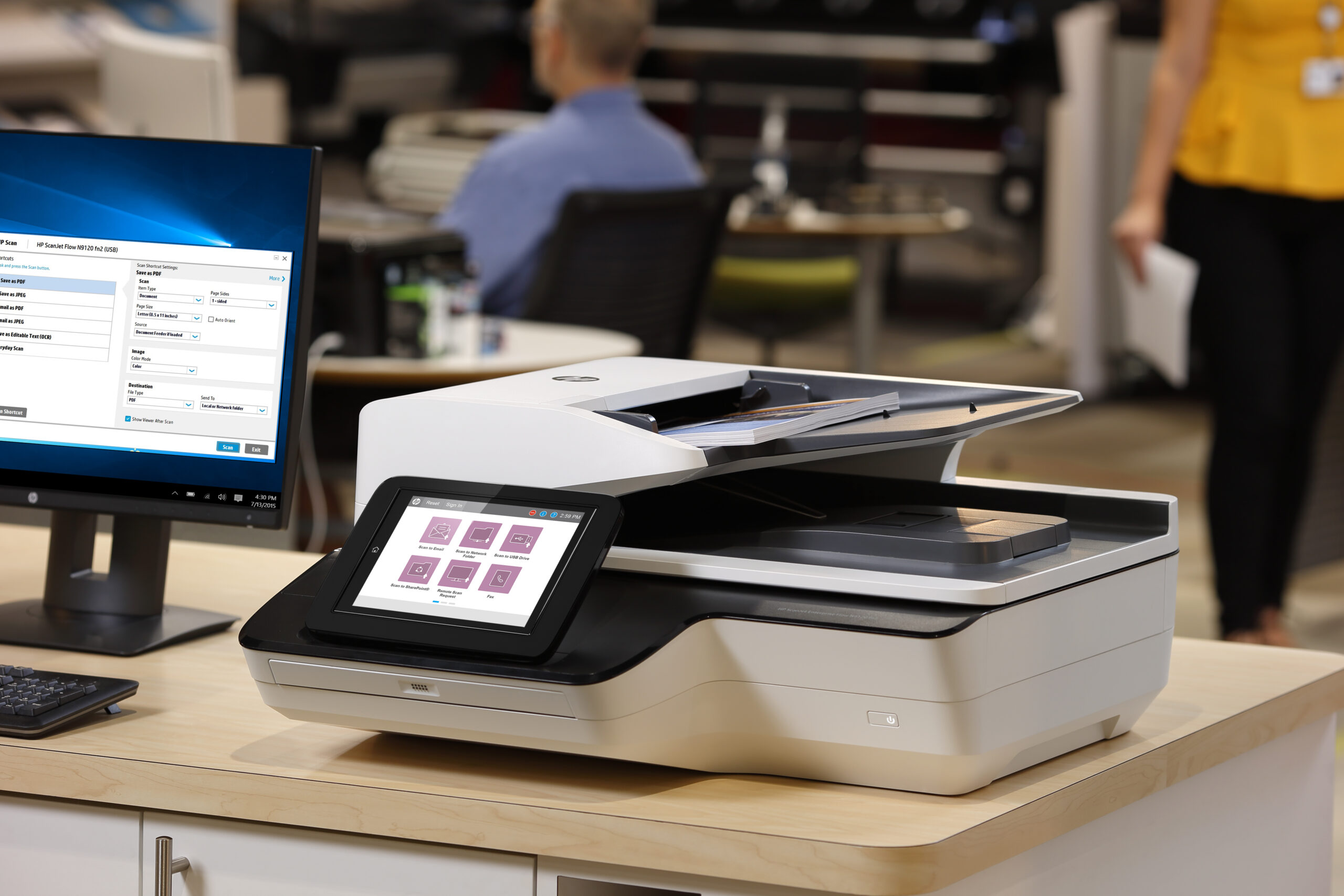 Scanner CCD|CIS Duplex N9120, A3, Viteza de scanare duplex: 240 ipm, Optiuni: OCR|Email|Folder re?ea|USB|FTP|Fax, Conectivitate:USB|RET, Scanare ambele fete:Da, ADF:200coli "L2763A" - imagine 6