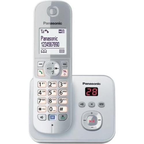 Telefon Panasonic DECT, KX-TG6821GS, robot telefonic, caller ID, argintiu, "KX-TG6821GS" (timbru verde 0.8 lei)