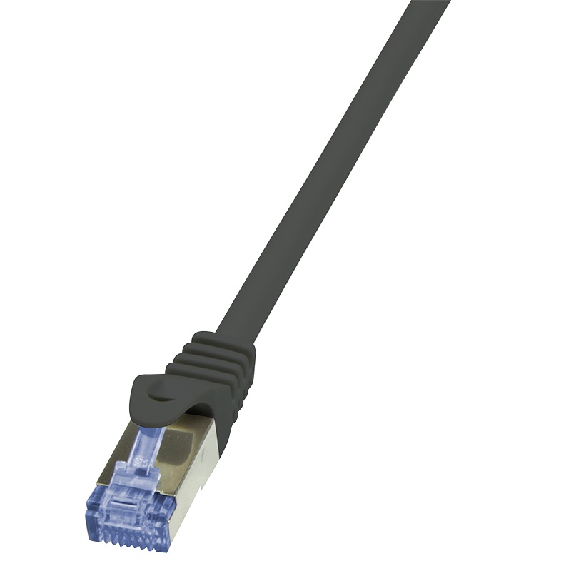 PATCH CORD S/FTP LOGILINK Cat6a, LSZH, cupru, 1.5 m, negru, AWG26, dublu ecranat "CQ3043S" (timbru verde 0.18 lei)