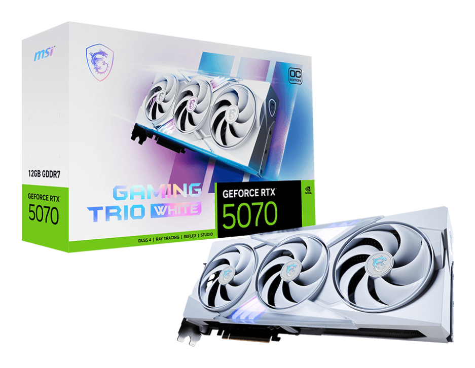 MSI GeForce RTX 5070 12GB GAMING TRIO OC WHITE "RTX 5070 12G GAMING TRIO OC WHITE"
