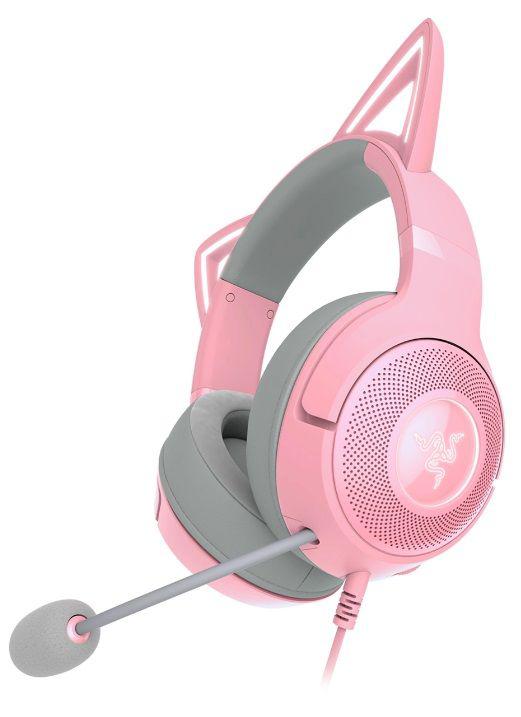 CASTI Razer - gaming Kraken Kitty V2 - Quartz Ed "RZ04-04730200-R3M1" (timbru verde 0.8 lei)