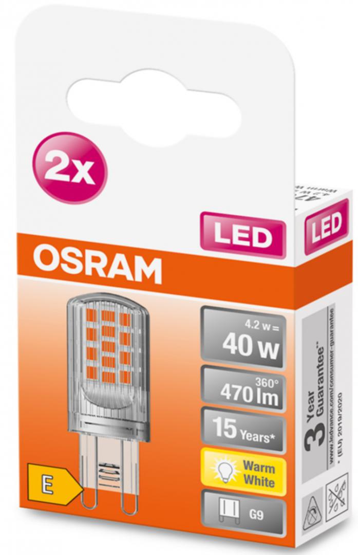 LEDPIN40 CL 4,2W/827 230V G9 FS2 OSRAM "000004058075449893" (timbru verde 0.9 lei)